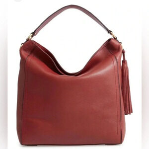 Cole Haan Burgundy Leather Hobo Bag